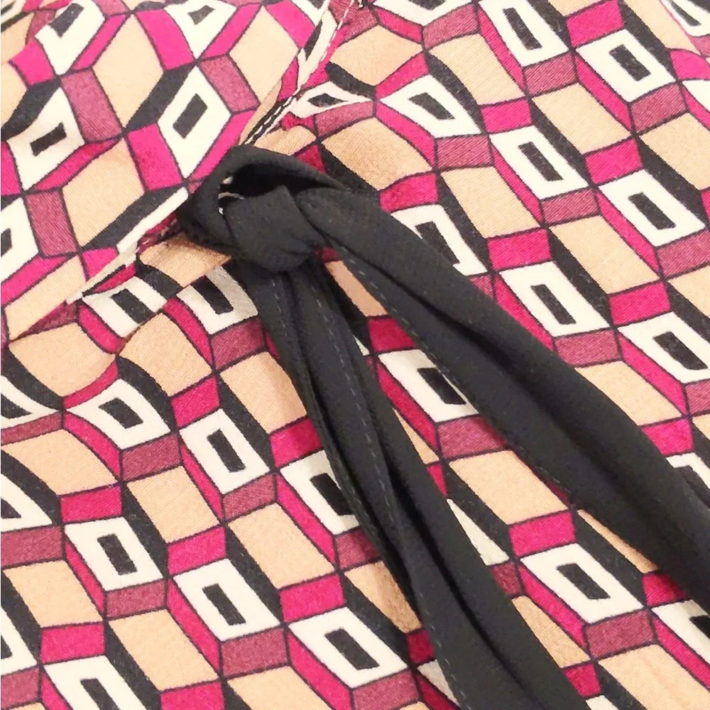 2x 👯‍♀️Host Pick⚡️Zara Geometric Print Dress with Bow Tie - Picture 8 of 11